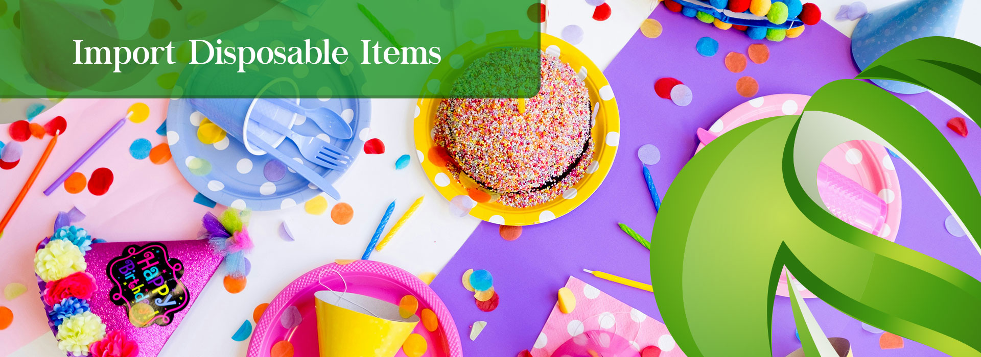 Import disposable items from disposablesinc.com. 