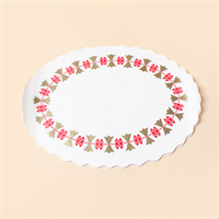 Paper  doilies with  printing oval