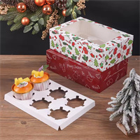 Muffin container with window 6 counts