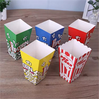 Paper popcorn buckets with printing