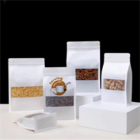 Kraft zipper Paper bags with window
