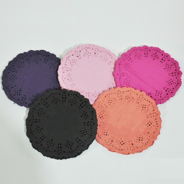 Paper doilies colorful 