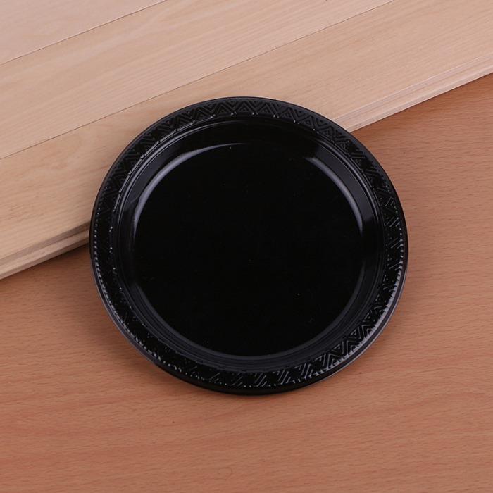 7inch black plastic plate